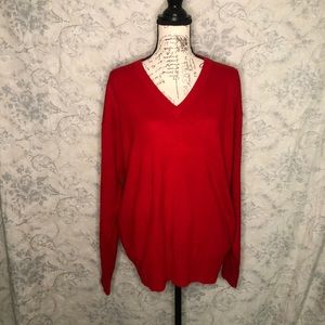 Eagle Menswear 2 ply cashmere red sweater. Sz med.